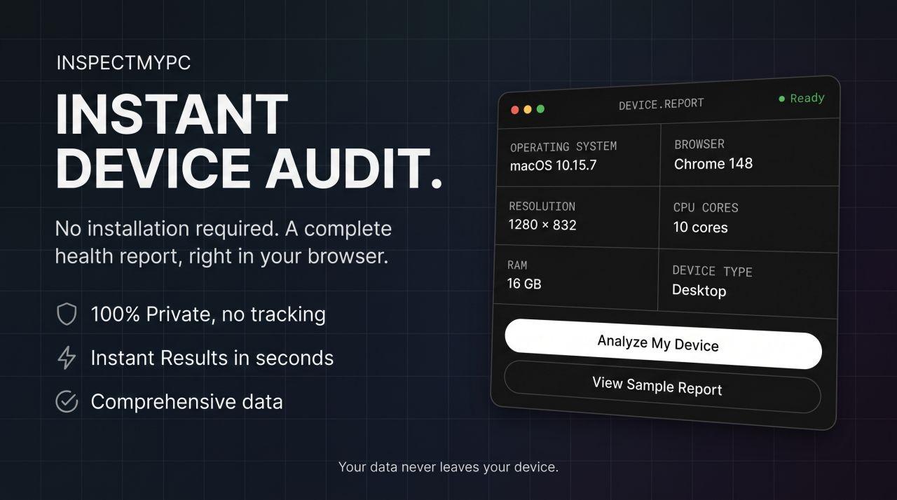 InspectMyPC interface